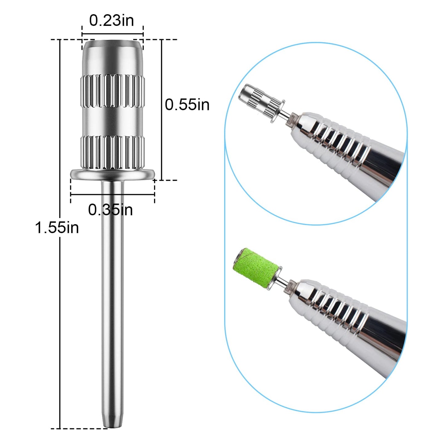 Nail Drill Bits,Sanding Bands for Nail Drill Shaft 3/32 inch,Drill Bits for Nails,Mandrel Bit for Nails,Nail Drill Bits for Acrylic Nails Manicure