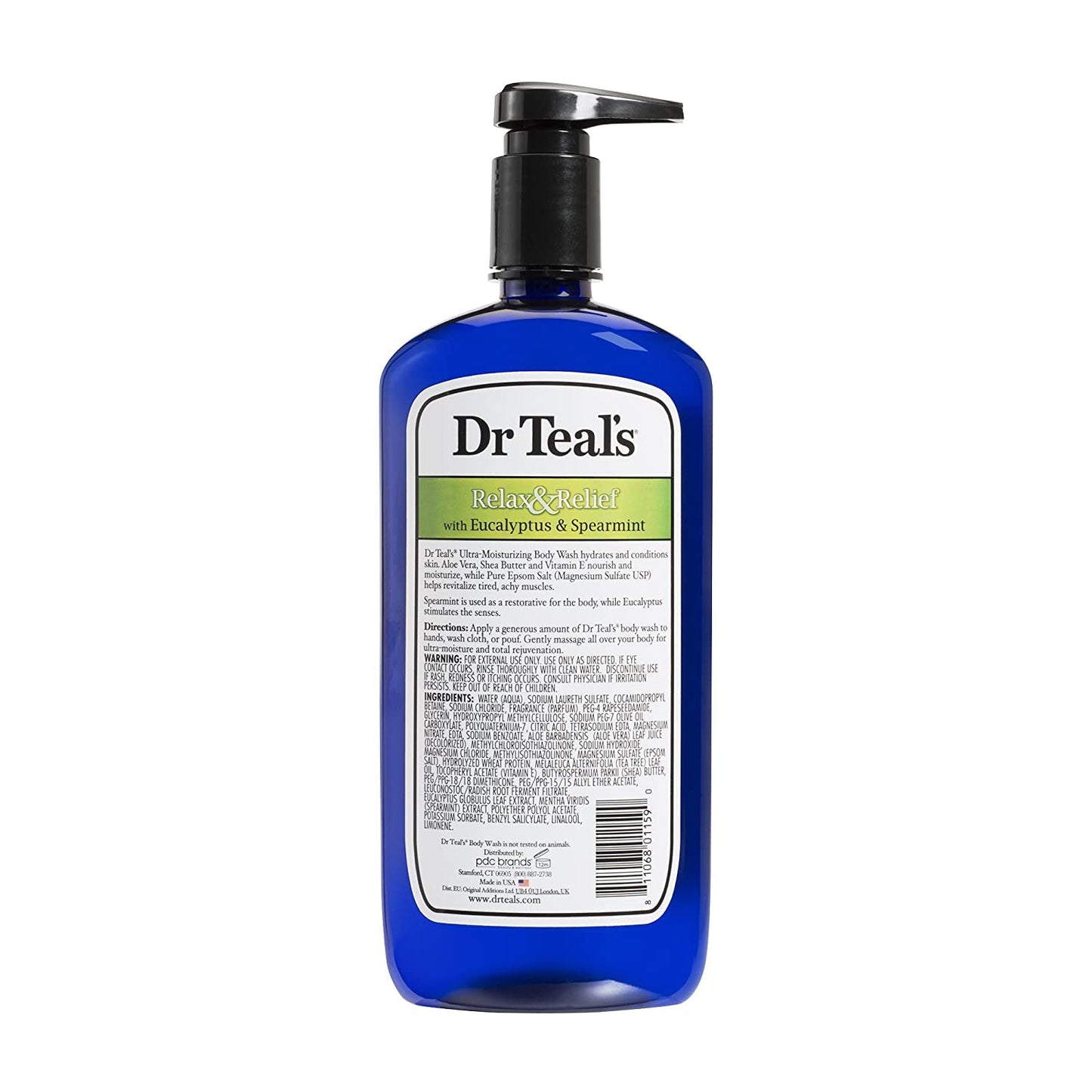 Dr Teal's Eucalyptus & Spearmint Body Wash Gift Set (3 Pack, 24oz Ea.) - Relax & Relief with Eucalyptus & Spearmint Blended with Pure Epsom Salt