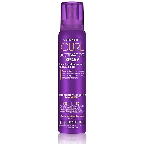 GIOVANNI Curl Habit Curl Activator Spray - Curl Refresher Spray, All Curl Types, Textured Hair, Restore and Define Natural Curl Pattern - 7 oz