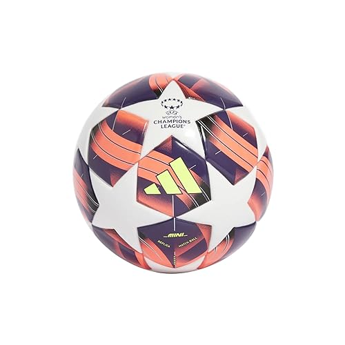 Adidas Unisex-Adult WUCL Mini Soccer Ball, White/Aurora Black/Turbo/Silver Metallic, 1