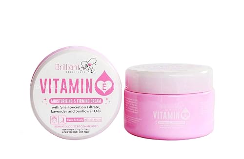 Brilliant Skin Essentials Vitamin E Cream Moisturizing and Firming for Face and Body, 100g