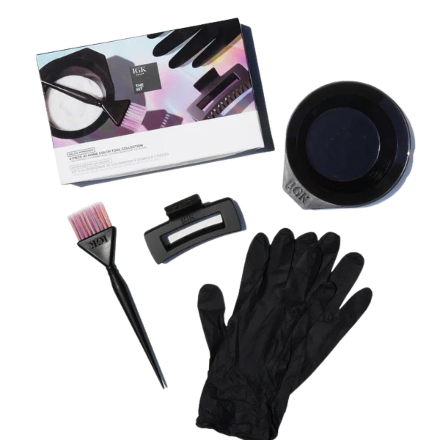 IGK The Kit At-Home Color Tool Collection | 4-Piece Set for Precise, Even Hair Color Application | Salon-Approved Color Tools