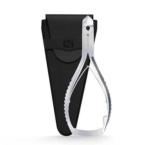 Suvorna Podiatrist Toenail Clippers Concave Jaw and Back Lock, 5.5" Extra Large Toe Nail Clippers for Thick Nails, Heavy Duty Nail Clippers for Thick