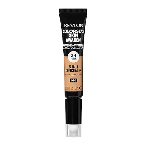 Revlon ColorStay Skin Awaken 5-in-1 Concealer, Lightweight, Creamy Longlasting Face Makeup with Caffeine & Vitamin C, For Imperfections, Dark Circles