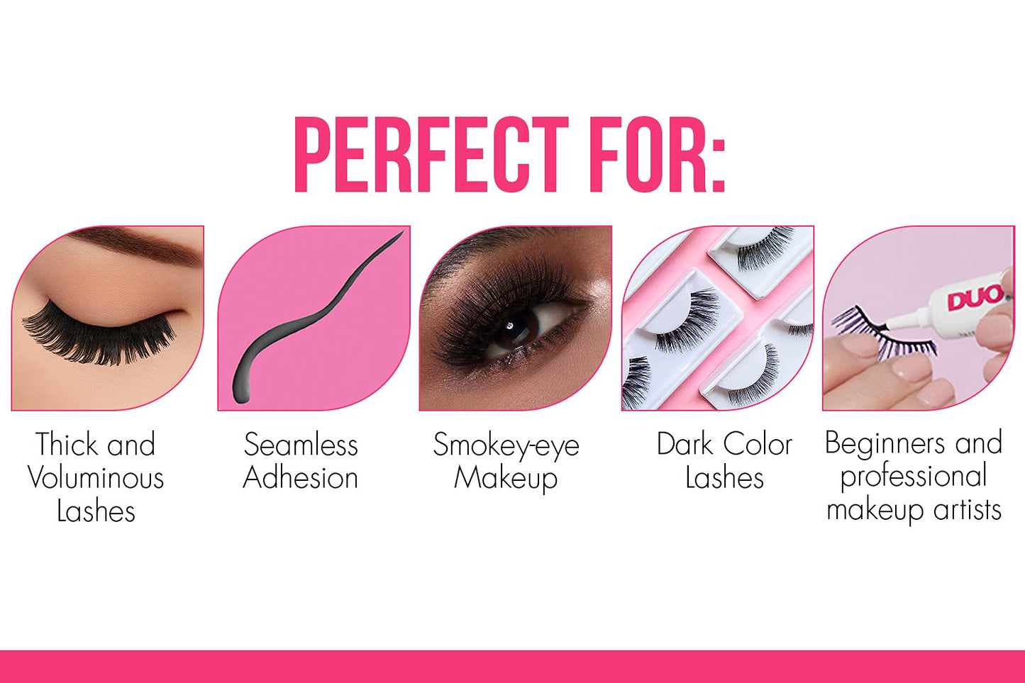 DUO Eyelash Glue – Dark Tone, Waterproof & Long-Lasting Lash Adhesive for Strip Lashes, 0.25 oz, 2 Pack