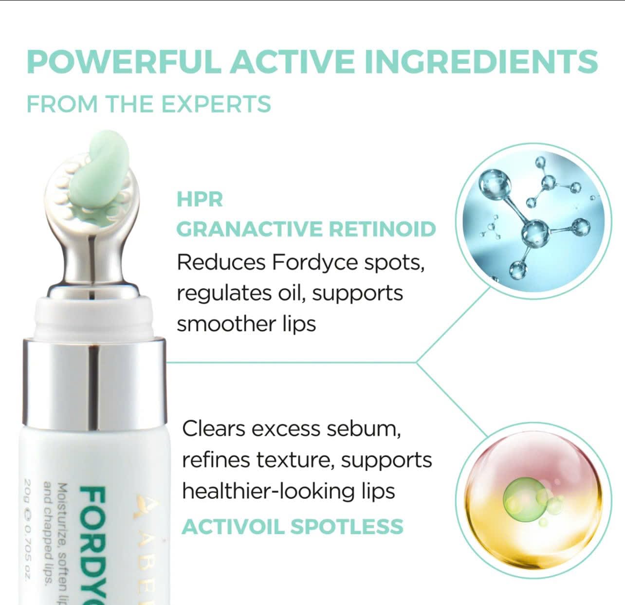 Abera Fordyce Cream - with Hydroxypinacolone retinoate(HPR), Fordyce Spot Remover For Lips, All - day Moisturizing, Help Improve Dry, Chapped and Dark Beauty and Personal Care ABERA