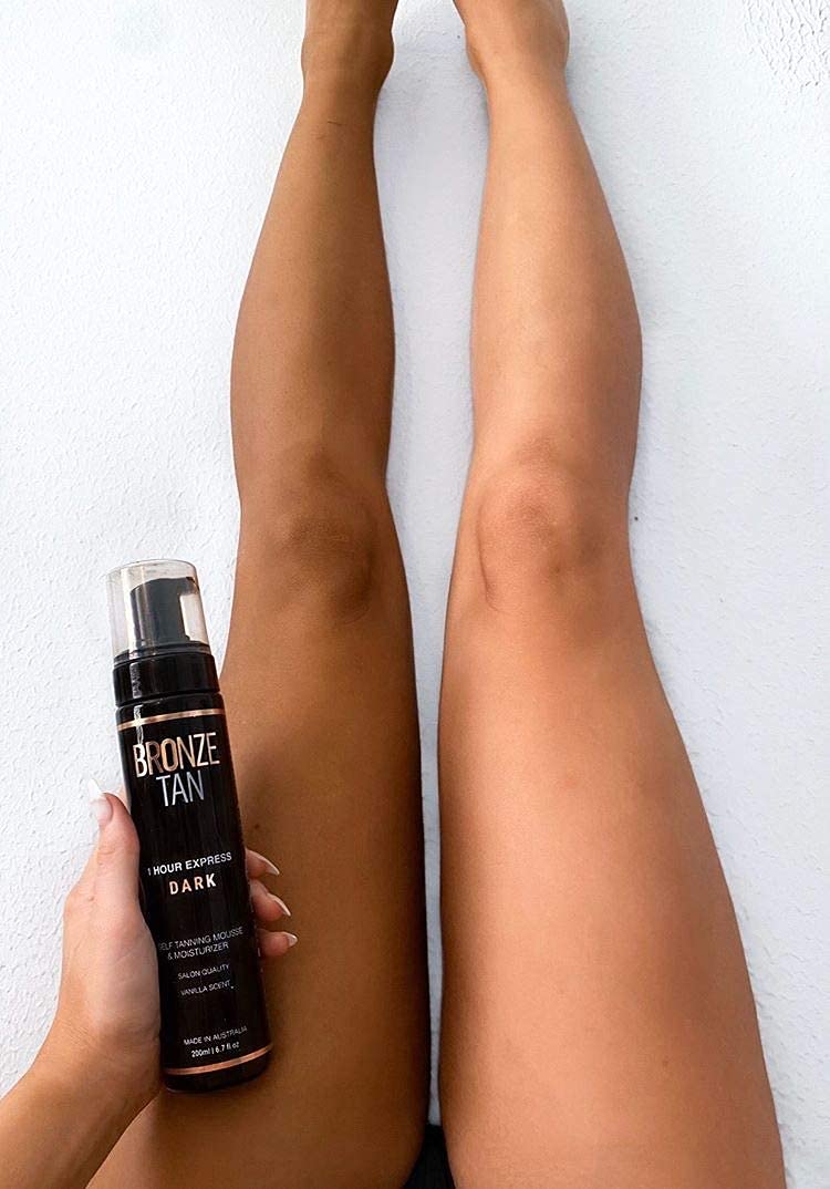 Bronze Tan Self Tanner Mousse Dark Self Tan Foam | Sunless Tanner for all Skin Tones | Salon Quality Fake Tan Vanilla Scented Best Sellers (200 ml