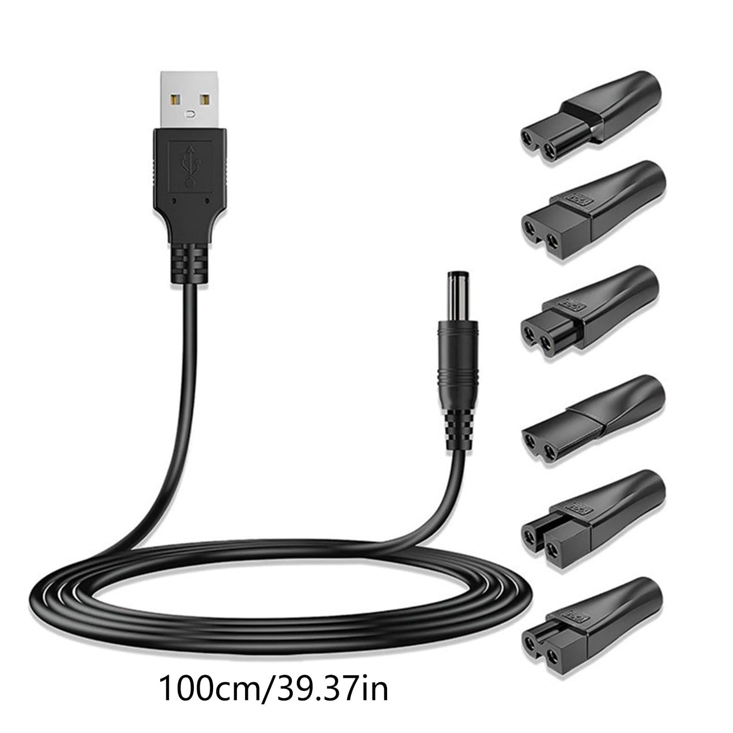 Shurhome Multipurpose Charging Cable Set for Electric Hairdressers Desk Lamps Cord USB Adapter for Beard Trimmers Electric Cable Beauty and Personal Care Shurhome