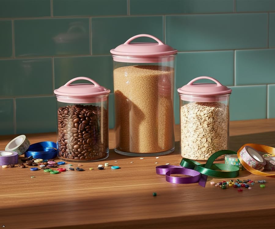 Reston lloyd Food Storage Containers, BPA Free Airtight Canisters for Cereal, Pasta, Sugar, Coffee, Flour, Cookies, Loose Tea, for Kitchen…