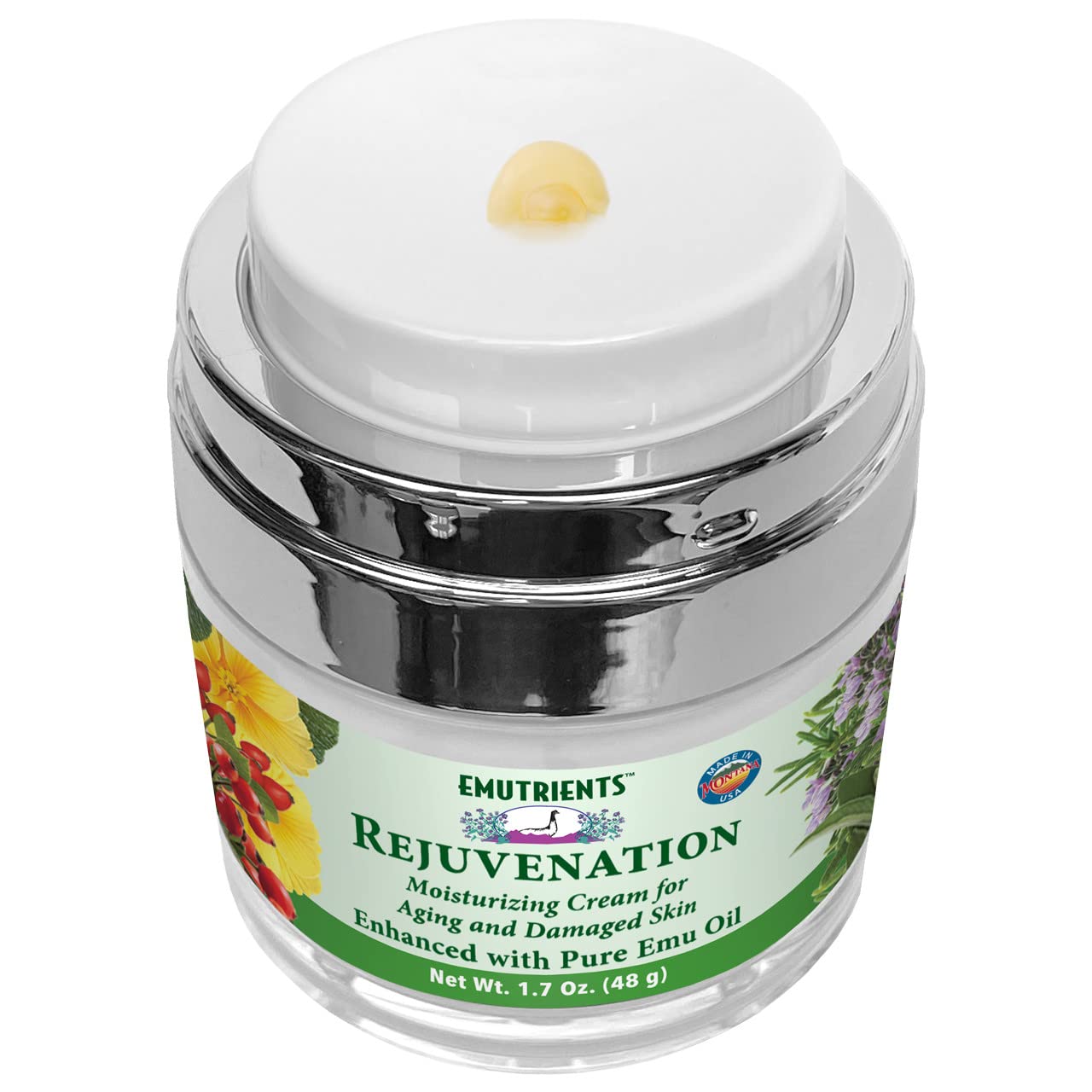 Montana Emu Ranch - Rejuvenation Cream 1.7 Ounces - Enhanced with Pure Emu Oil