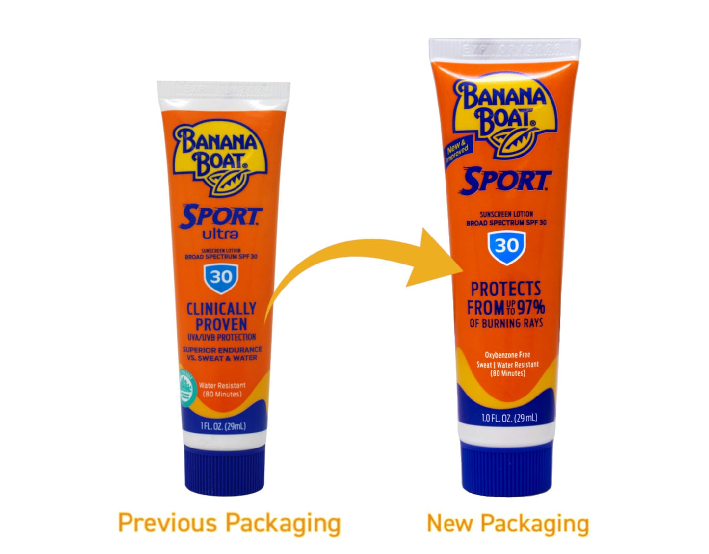 Banana Boat Sport Performance Sunscreen Lotion 30 Spf 1 oz (Pack Of 7)