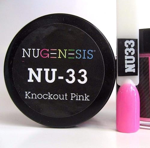 NuGenesis Nail Dipping Powder Color 1.5oz/43g Jar - (NU33 KNOCKOUT PINK) Beauty & Personal Care Nugenesis