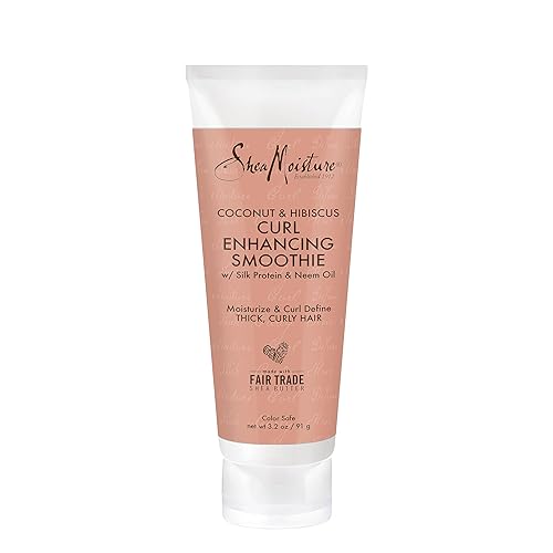 SheaMoisture Coconut & Hibiscus Curl Enhancing for Thick, Curly Hair Smoothie to Reduce Frizz 3.2 oz (I0080326)
