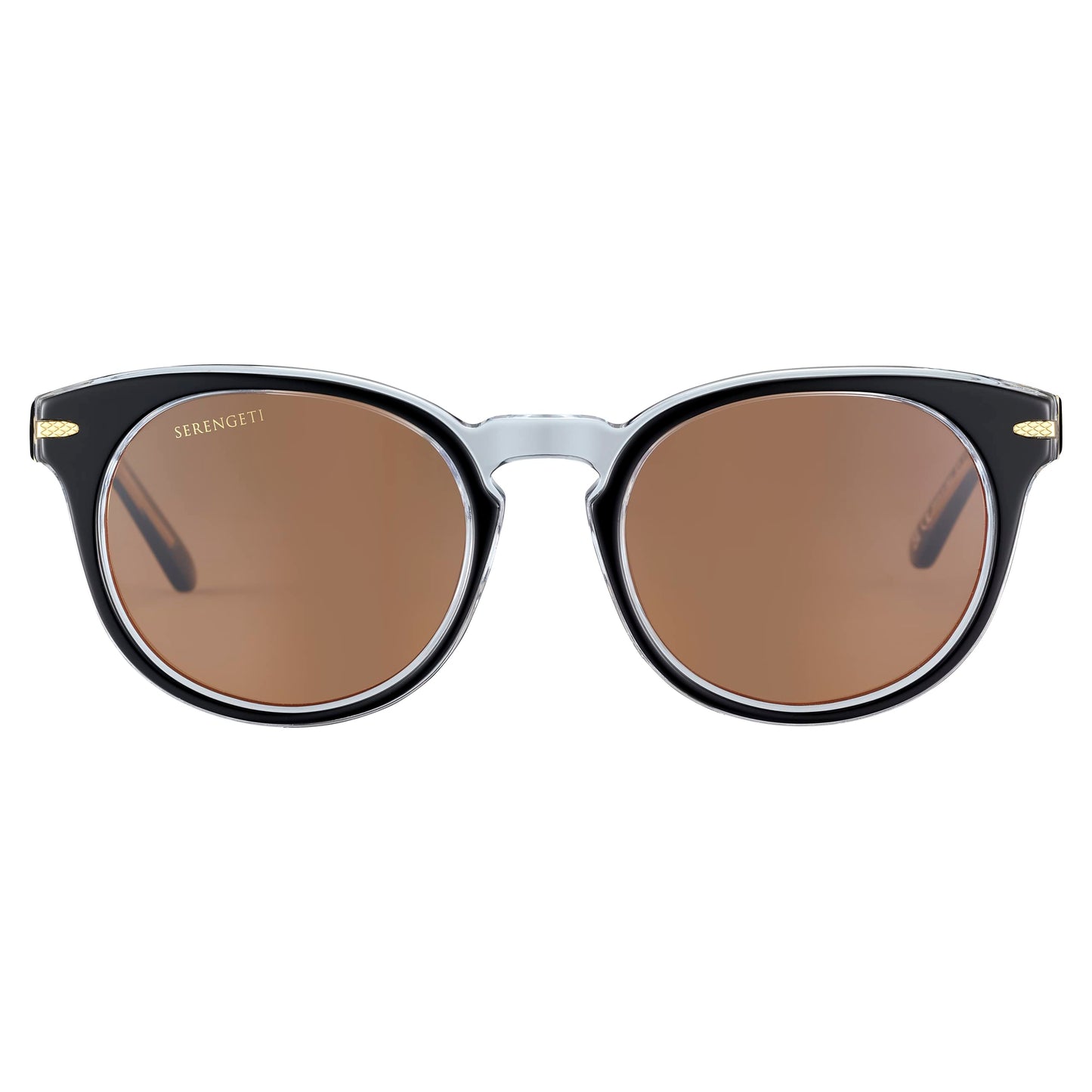 Serengeti - Havah, Shiny Black Transparent Layer, Mineral Non Polarized Drivers Cat 2 to 3, Small, Sunglasses, Feminine, Adult