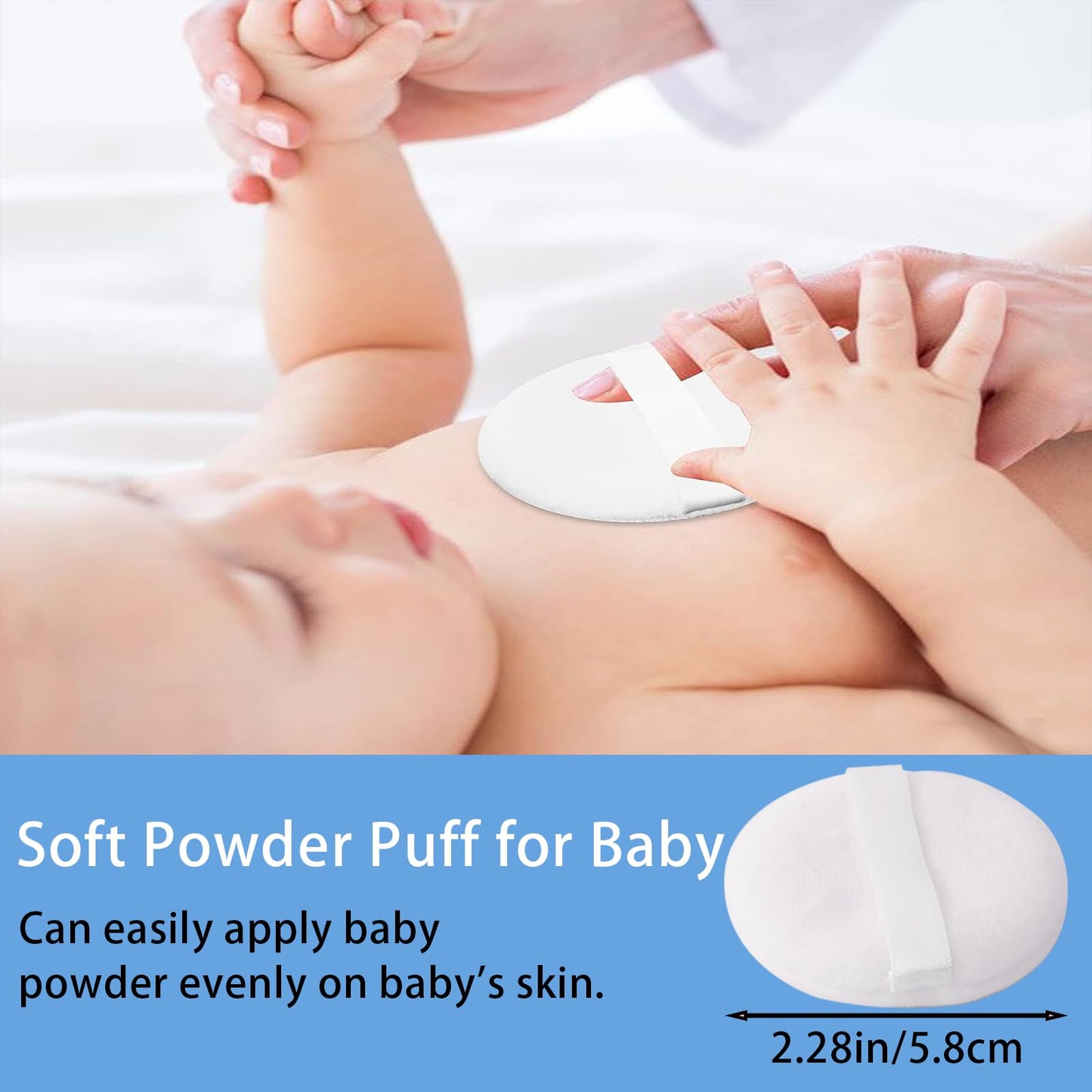 SHIMIDO Body Powder Puff and Container, 3.15" Portable Empty Body Powder Container for Baby Women's Loose Dusting Powder, Powder Case Box with Lids Beauty and Personal Care SHIMIDO