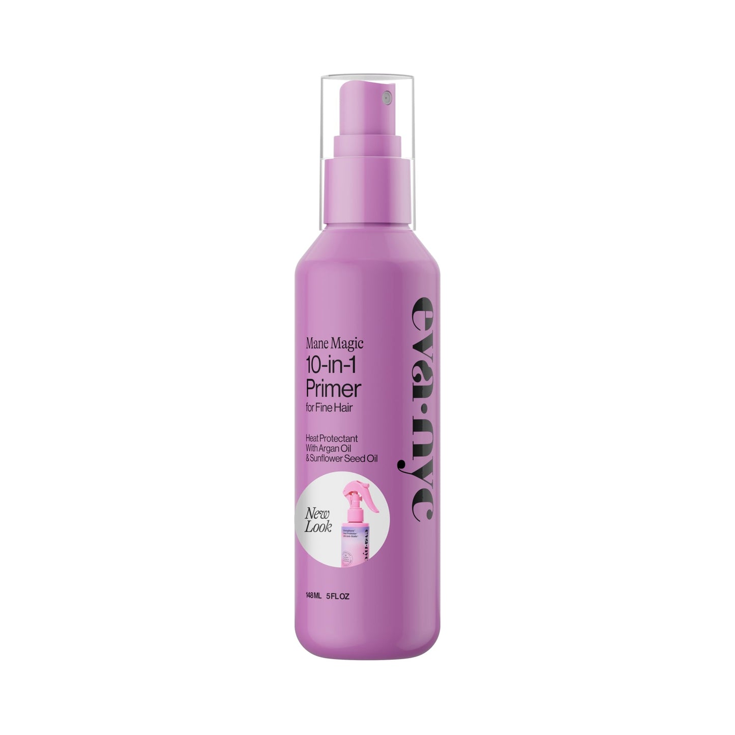 Eva NYC Mane Magic 10-in-1 Heat Protectant for Fine Hair - Anti-Frizz Heat Protection Spray - Sunflower + Argan Oil - Blow Dry Spray + Detangler