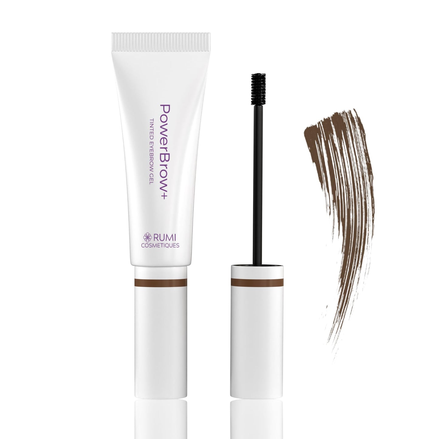 Rumi Cosmetiques PowerBrow+ Tinted Eyebrow Gel For Mature Women - Defines, Fills, Thickens Brows - 2-in-1 Formula - Natural Color, Quick Fixing…