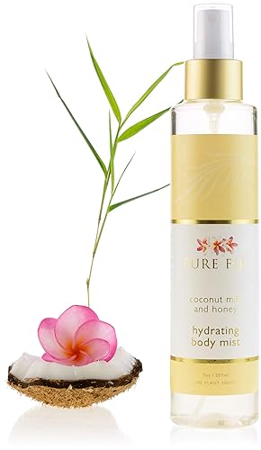 PURE FIJI Hydrating Body Mist - Hydrating Body After Shower - 97% Natural Origin, Coconut Milk and Honey, 7 oz