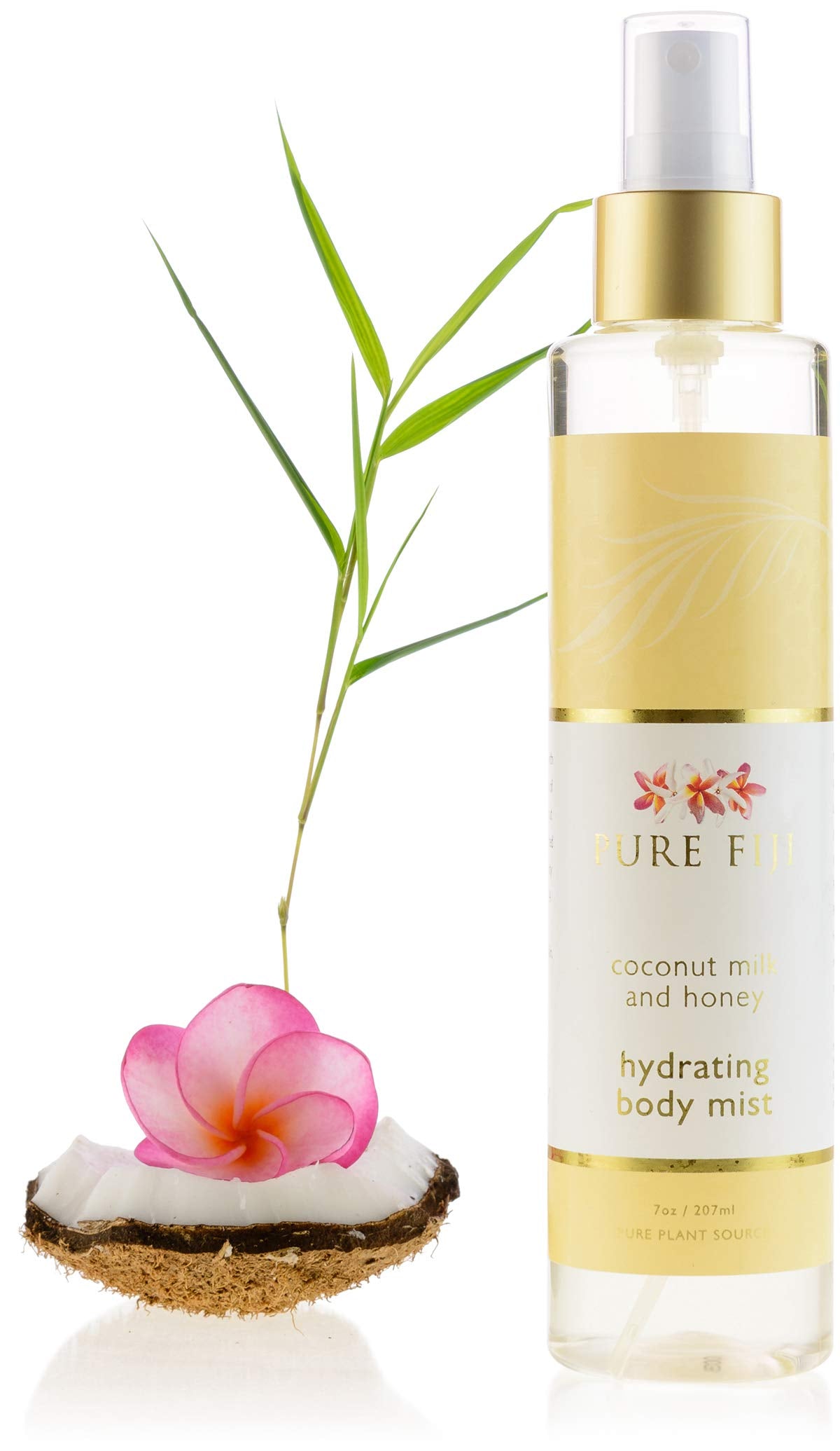 PURE FIJI Hydrating Body Mist - Hydrating Body After Shower - 97% Natural Origin, Coconut Milk and Honey, 7 oz