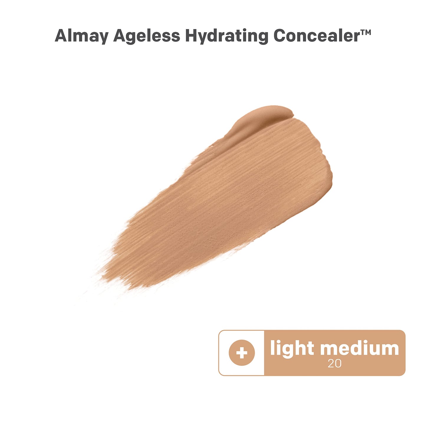 Almay Anti-Aging Concealer, Face Makeup with Hyaluronic Acid, Niacinamide, Vitamin C & E, Hypoallergenic, -Fragrance Free, 020 Light Medium, 0.37 Fl