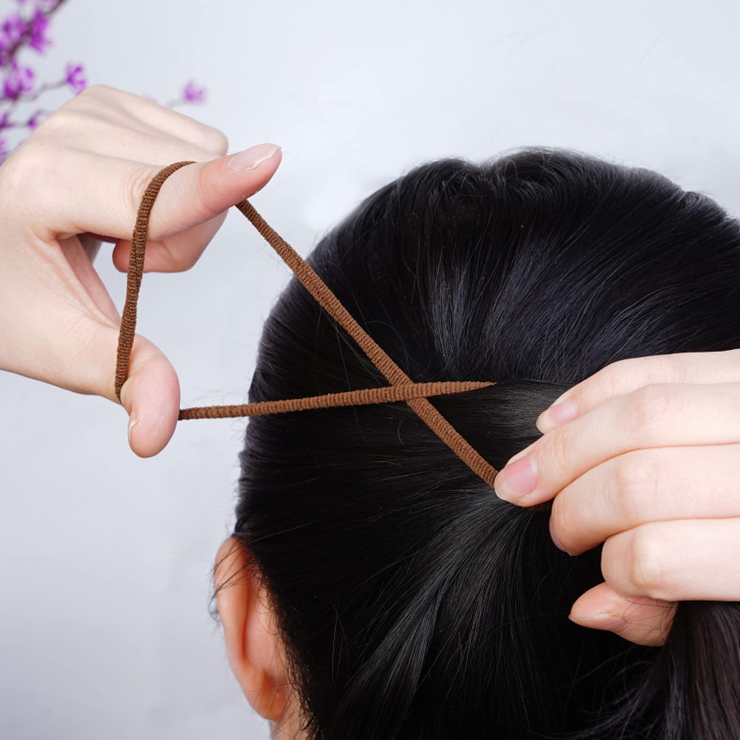 Pimoys 50 Pcs Elastic Hair Ties, Thick Seamless Hair Bands No Damage Soft Ponytail Holders Hair Accessories for Girls Women, Neutral Beauty and Personal Care Pimoys