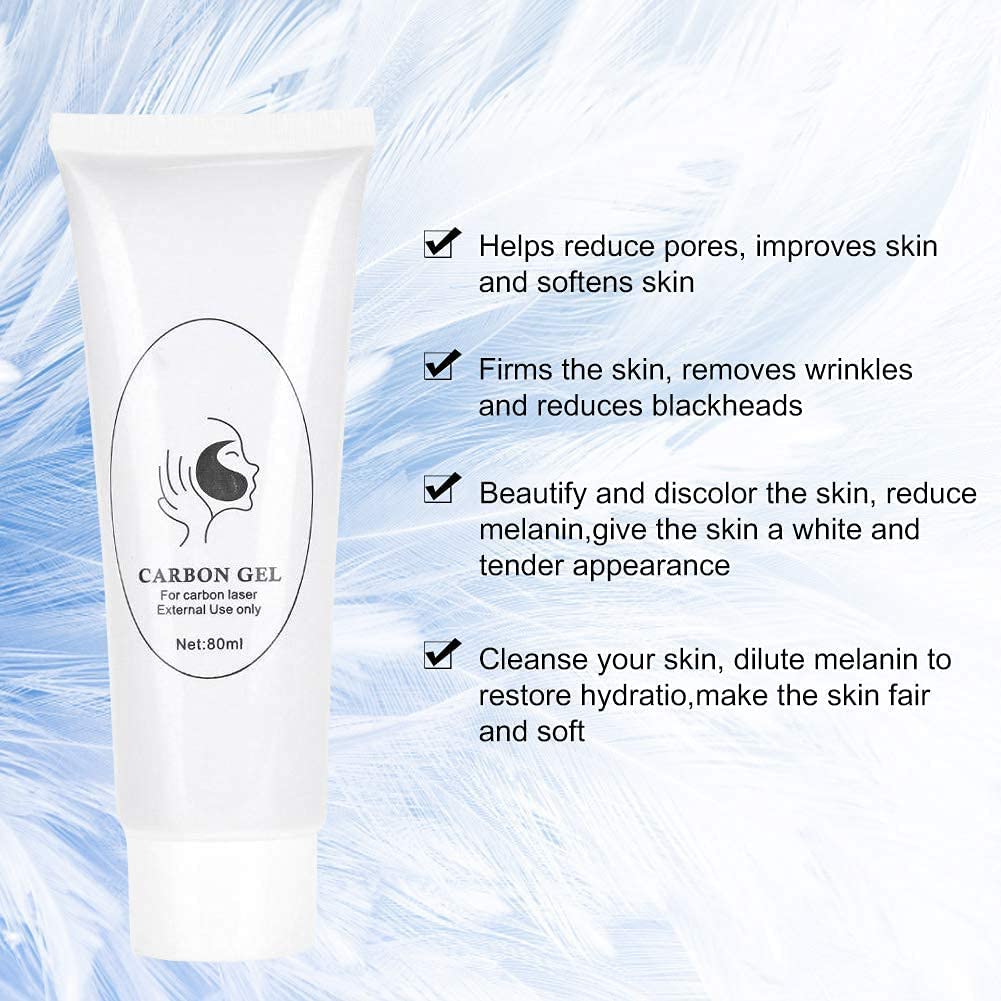 80ML Carbon Peel Cream Gel for Skin Rejuvenation Black Doll,Facial Skin Deep Cleaning with Carbon Gel Nano Activated Carbon for Laser (1pc)