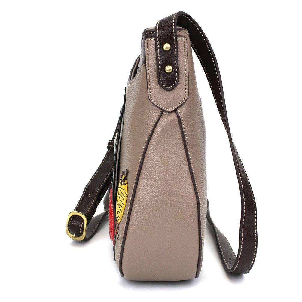 Chala Handbags Fat Cat Crescent Crossbody Handbag Purse, Cat Mom