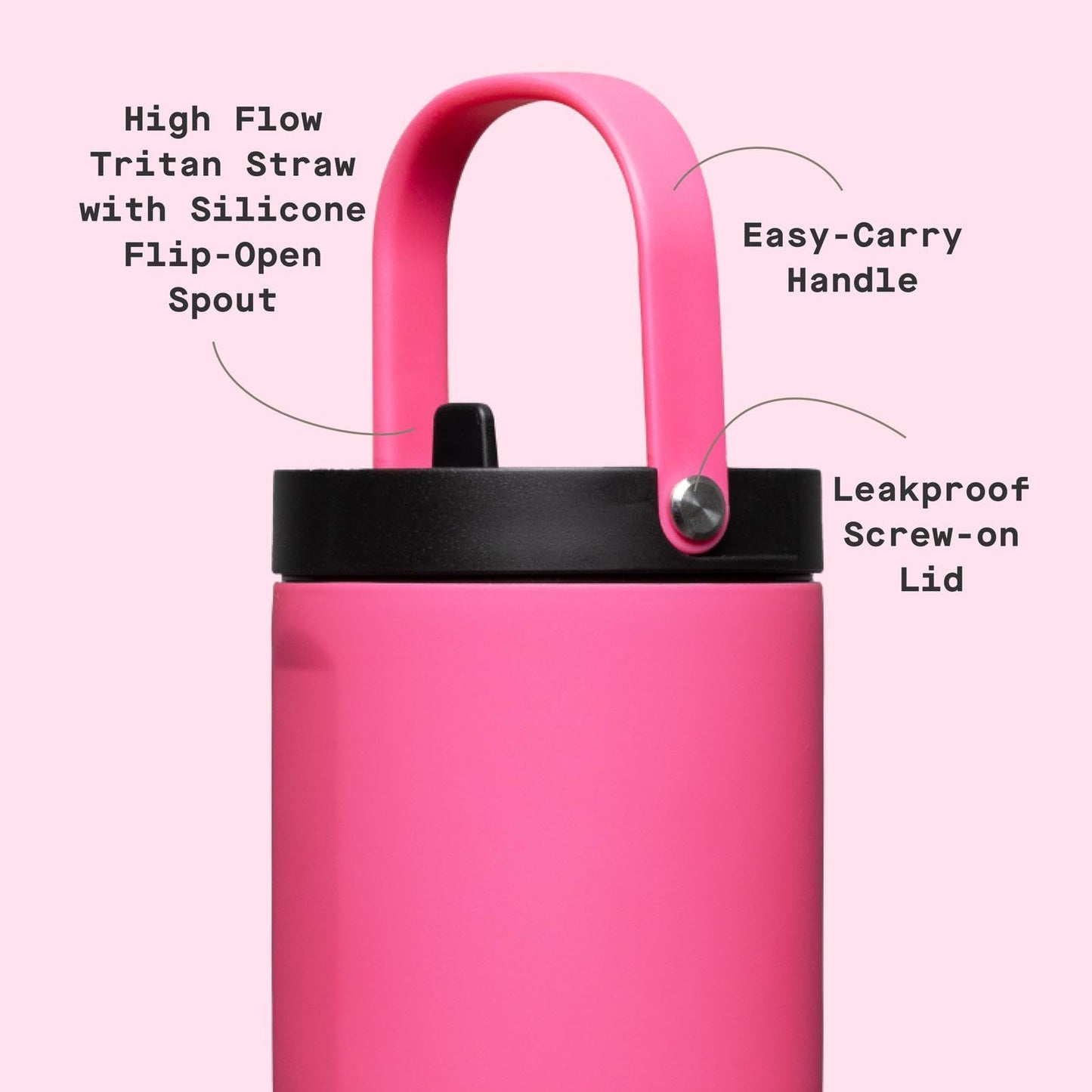 Corkcicle Go Cup XL - Leak-Proof Travel Tumbler - Triple Insulated Stainless Steel Water Bottle - Easy-Carry Handle - Summer Drinkware Gift - Keeps…