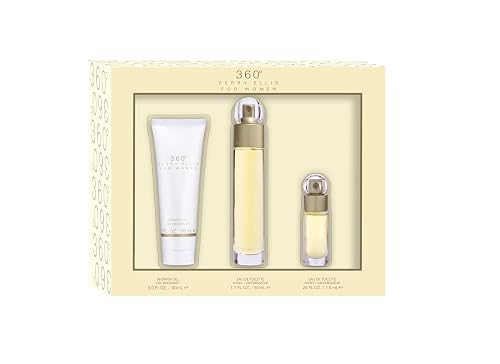 360 by Perry Ellis for Women - 3 Pc Gift Set 1.7oz EDT Spray, 3oz Shower Gel, 0.25oz EDT Spray (Mini)