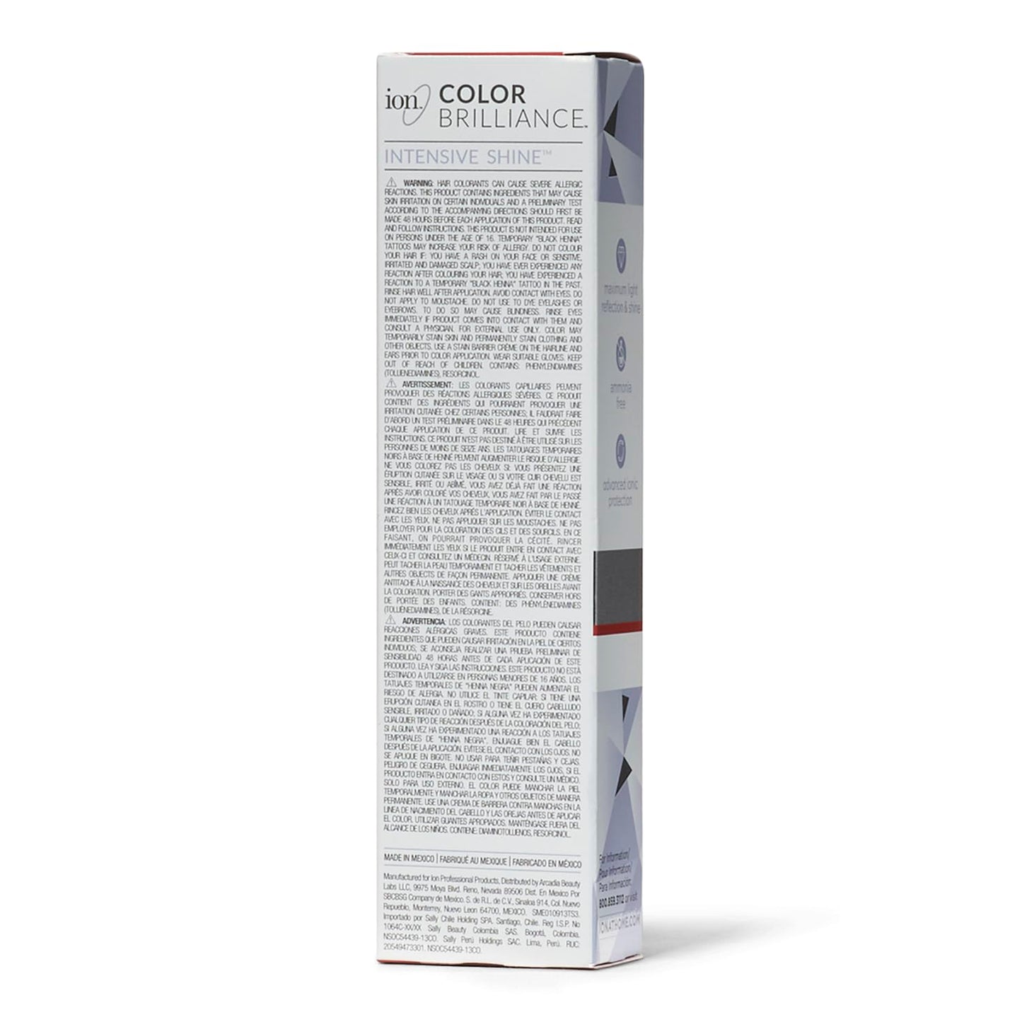 Ion Intensive Shine 3RV Burgundy Brown Demi Permanent Creme Hair Color 3RV Burgundy Brown