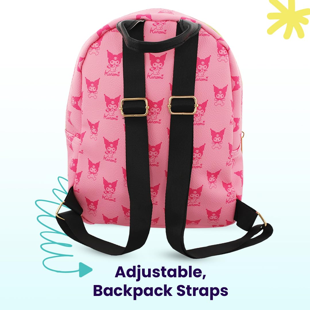 Hello Kitty and Friends Mini PU Leather Backpack Purse with Adjustable Straps 10 Inch