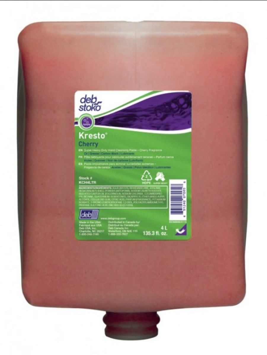 Hand Soap, Cherry, 4000mL Size, Red, PK4