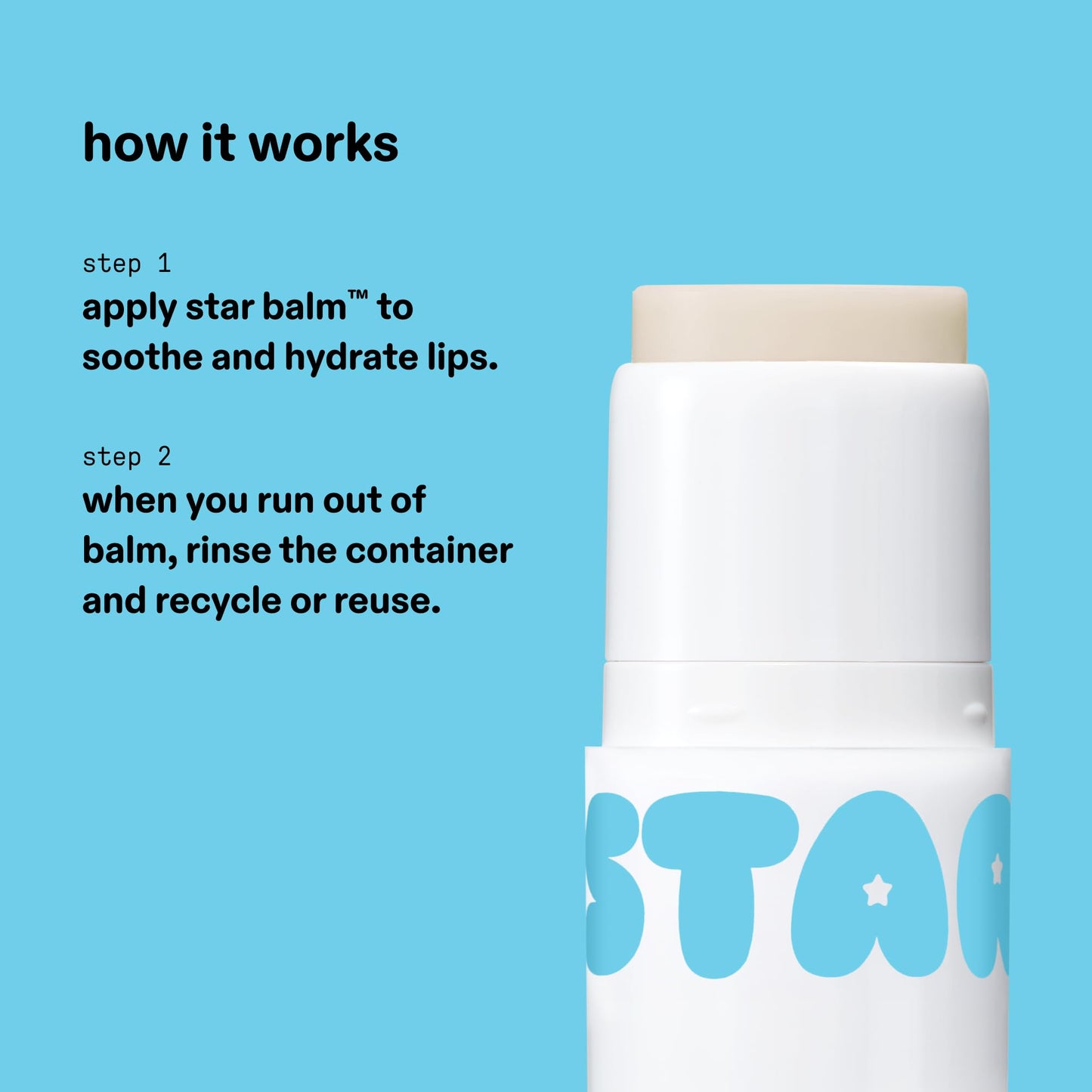 Starface Star Balm™ Very Vanilla, Hydrating Lip Moisturizer with Shea Butter, Cocoa Butter, and Coconut Oil, Dreamy Vanilla Flavor, (0.15 oz) Beauty and Personal Care Starface World