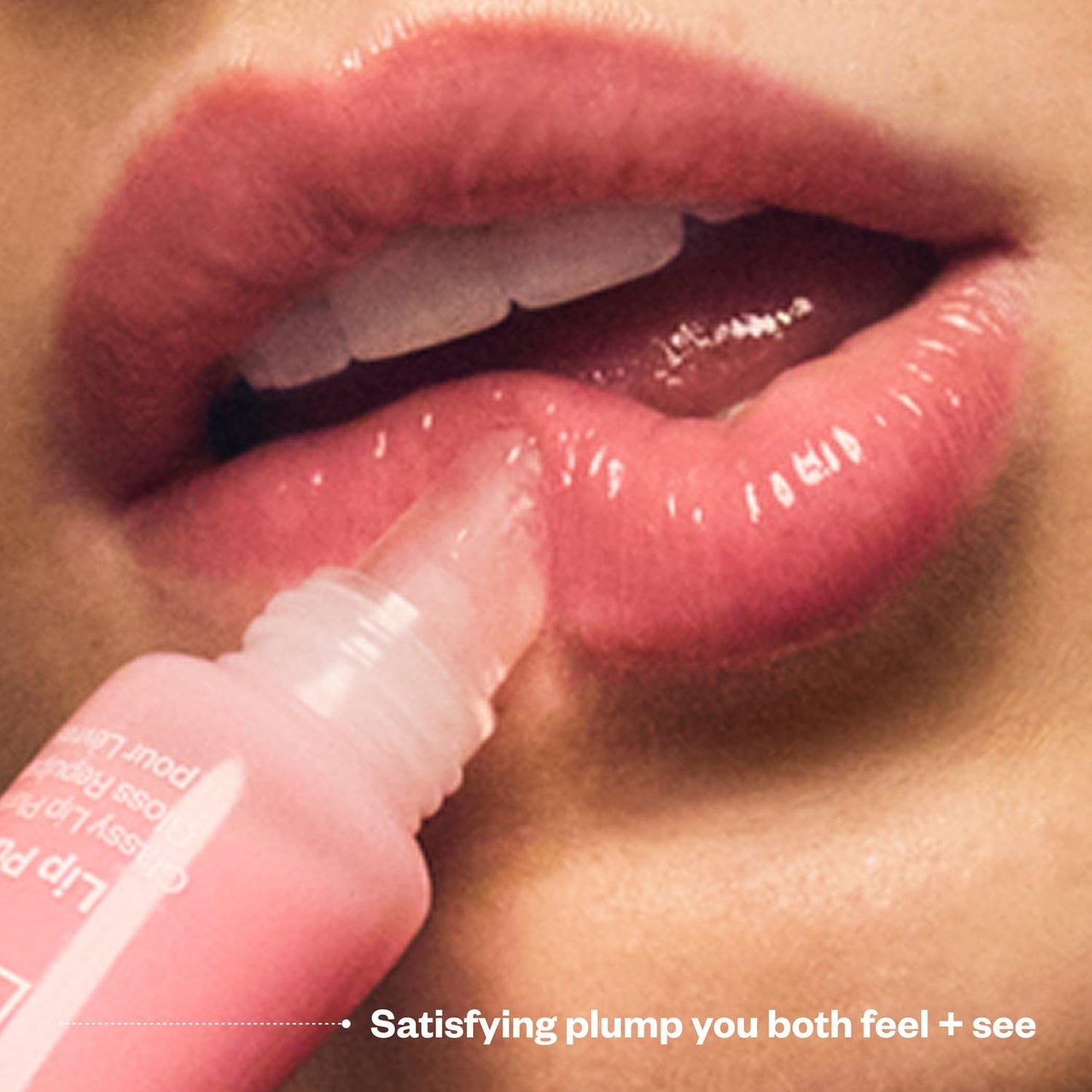 Kosas Lip Pulse Lip Plumper Gloss - Non-Sticky Hydrating Lip Gloss with Warming-Cooling Tingle, Mirror Shine Finish, Visibly Fuller Lips, Love Potion