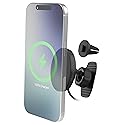 Scosche MPQTRDV Qi2 MagSafe Car Mount Charger 25W Fast Wireless Charging Phone Holder for Vent or Dashboard, Magnetic Cell Phone Mount Compatible…