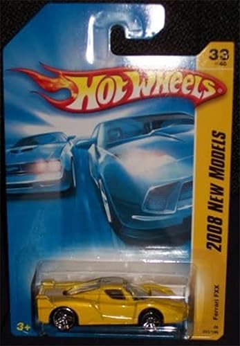 Hot Wheels 2008 New Models Yellow Ferrari FXX 1:64 Scale