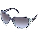 Southpole womens 1017sp Stylish Rhinestone UV Protective Rectangular Sunglasses for Women Trendy Gifts Women 70 mm, Navy & Turquoise, mm US