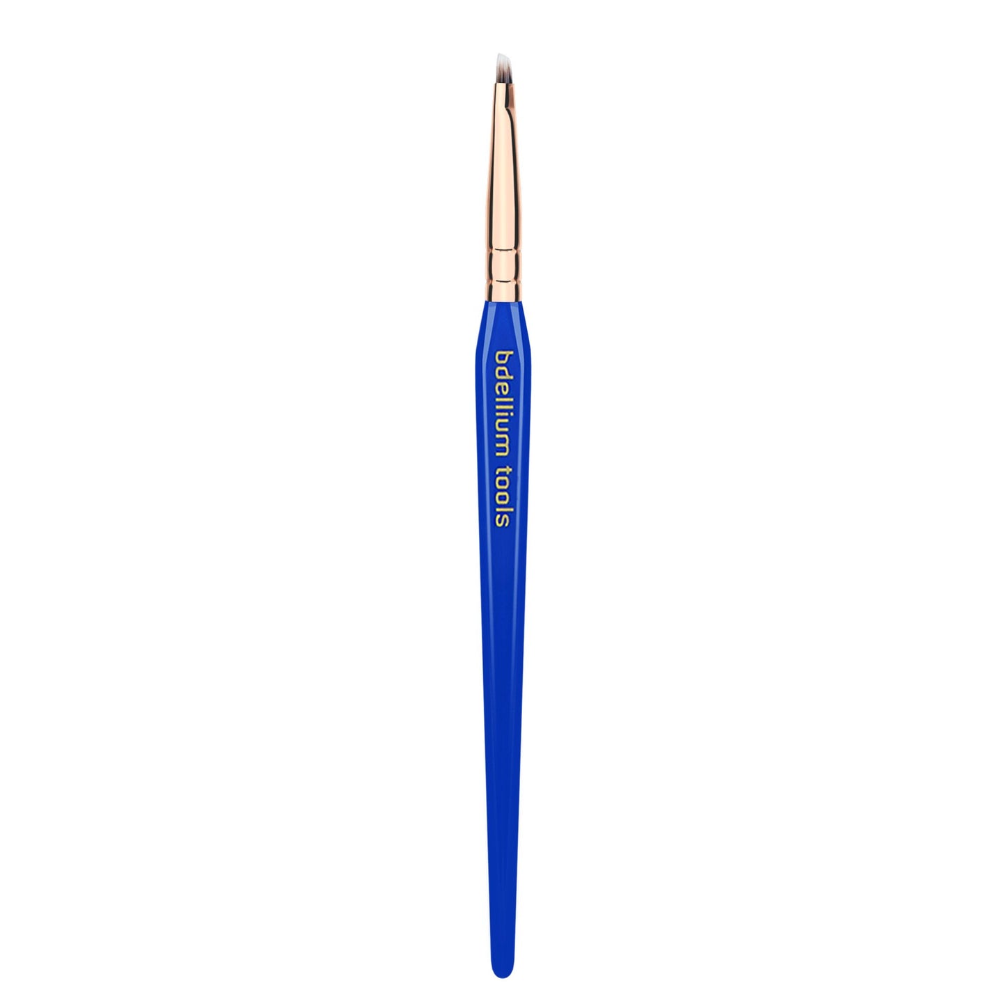 Bdellium Tools Professional Makeup Brush - Golden Triangle 760 Liner/Brow - With All Vegan and Soft Synthetic Fibers, For Eyes & Brows (Blue, 1pc)
