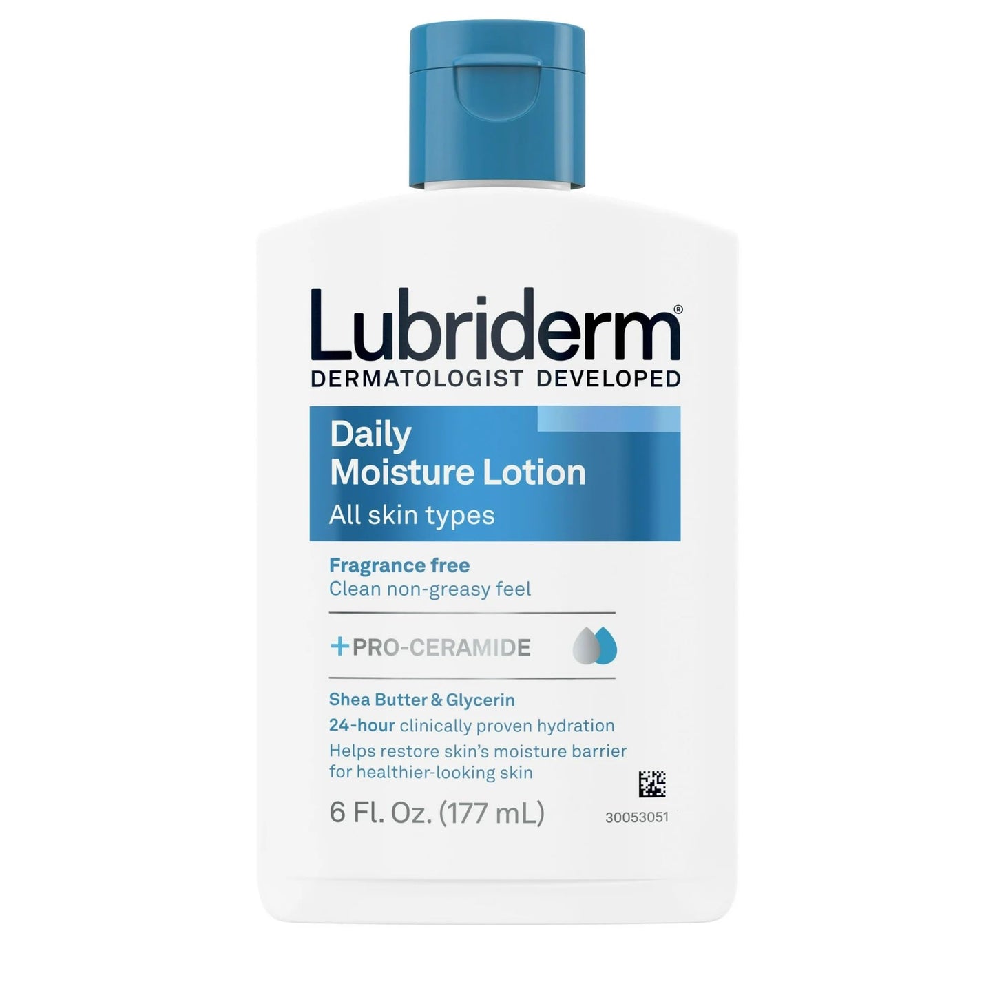 Lubriderm Daily Moisture Lotion Fragrance Free 6 oz (8 Pack)