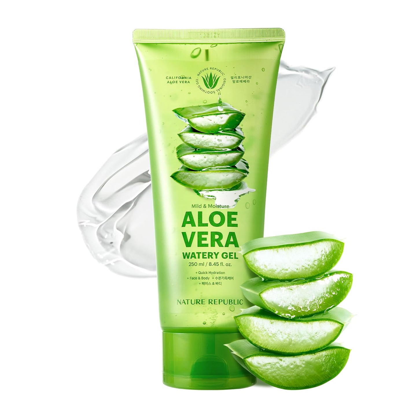Nature Republic Mild & Moisture Aloe Vera Watery Gel (TUBE) | Quick Hydration & Moisturizing, Fast-Absorbing Non-Sticky Texture, Aftersun Cooling Gel Beauty and Personal Care Nature Republic Default Title