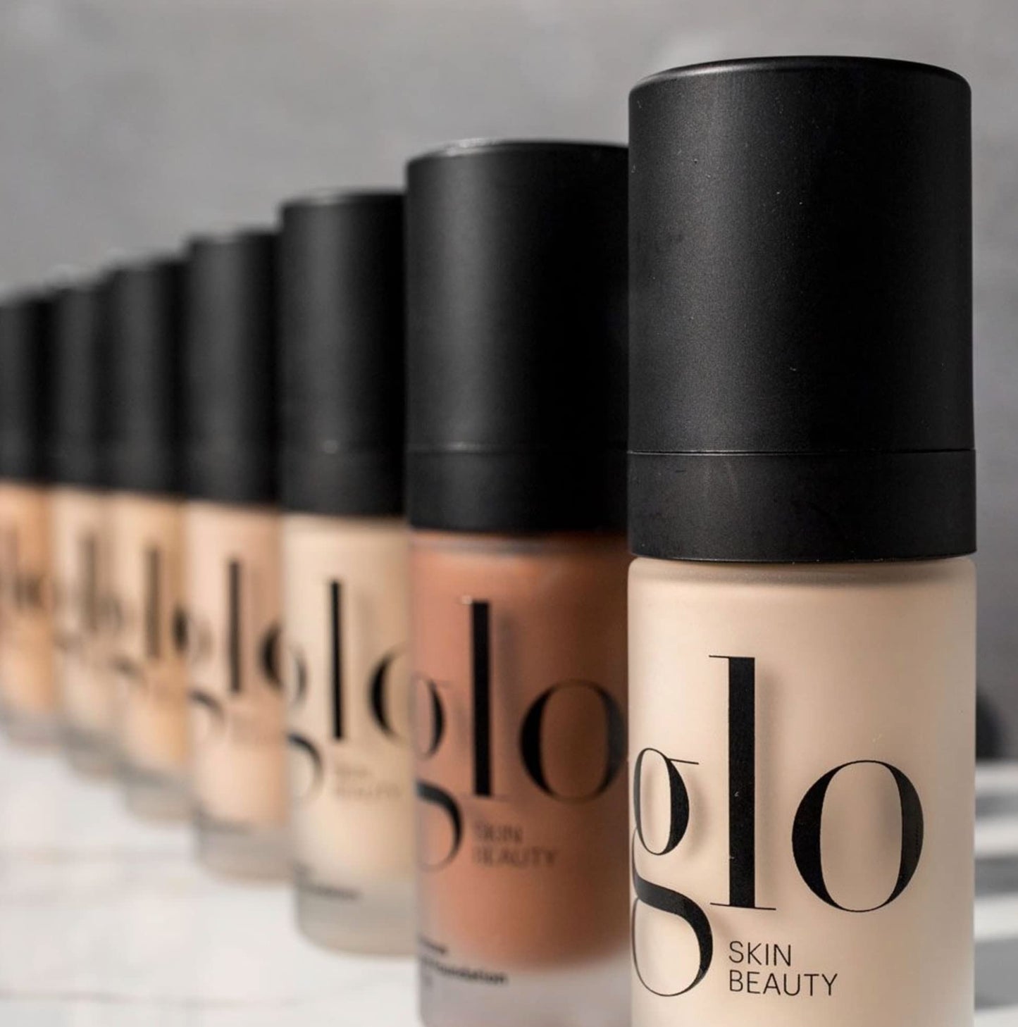 Glo Skin Beauty Luminous Liquid Mineral Foundation Makeup with SPF 18 (Tahini) - Improves Uneven Skin Tone, Smooths & Corrects Imperfections, Sheer