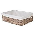 Kouboo Kobo Rattan Shelf, Underbed Removable Liner, Gray, Large Size Decorative Storage Basket