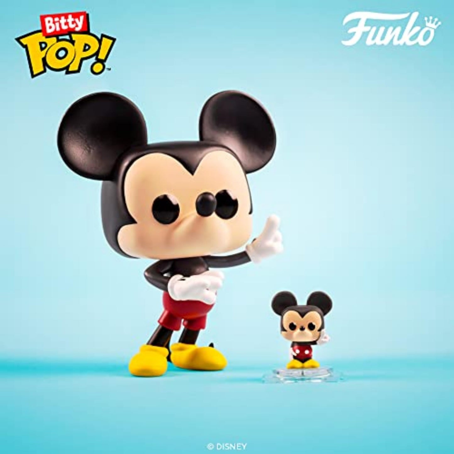 Funko Bitty POP! Disney - Mickey, 4-Pack - Mickey Mouse, Minnie Mouse (Pink Dress), Pluto and A Surprise Mystery Mini Figure - 0.9 Inch (2.2 Cm)…