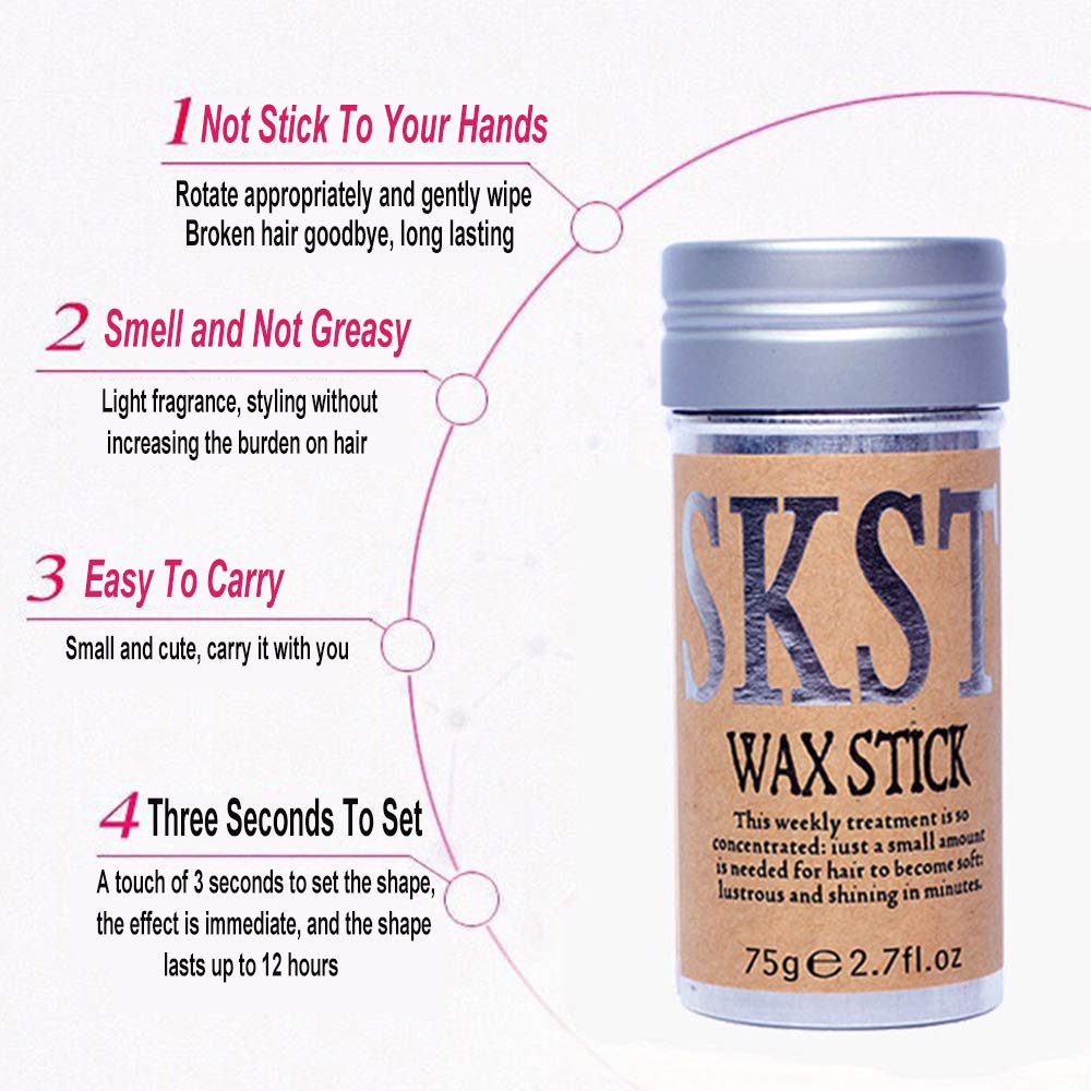 KlsyChry Hair Styling Wax Stick for Hair Slick Stick Hair Line Smooth Hair Pomade Gel Stick Non-greasy Styling Cream for Flyaways Edge Control & Frizz