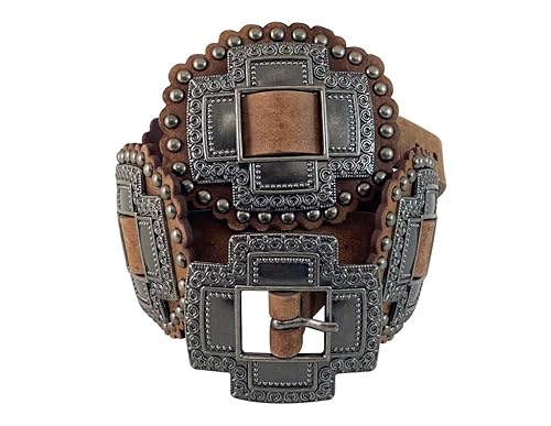 ROPER Women's Tan Cross Concho Belt Tan S