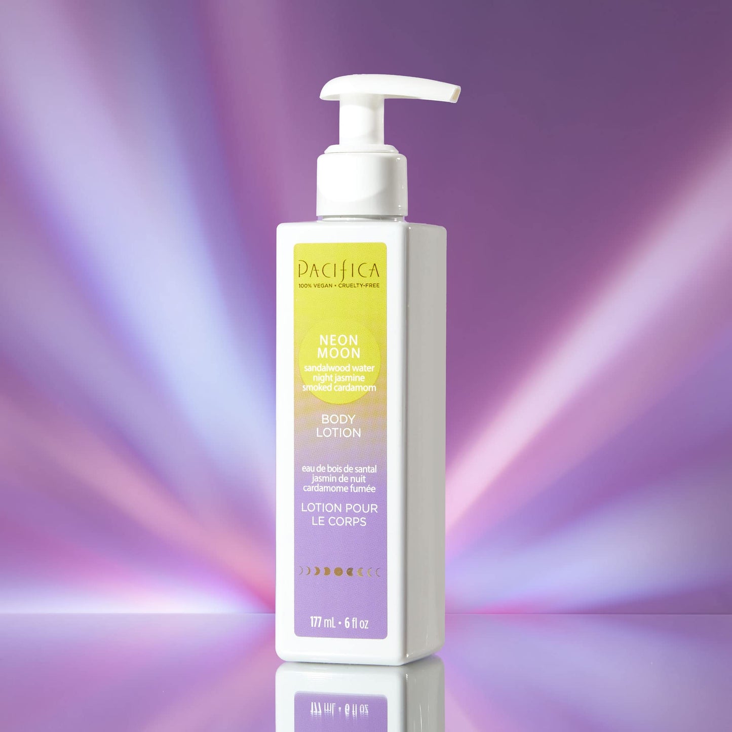 Pacifica Neon Moon Body Lotion - Alluring Sandalwood, Jasmine & Cardamom Scent, Lightweight Hydrating Lotion with Shea Butter & Avocado Oil