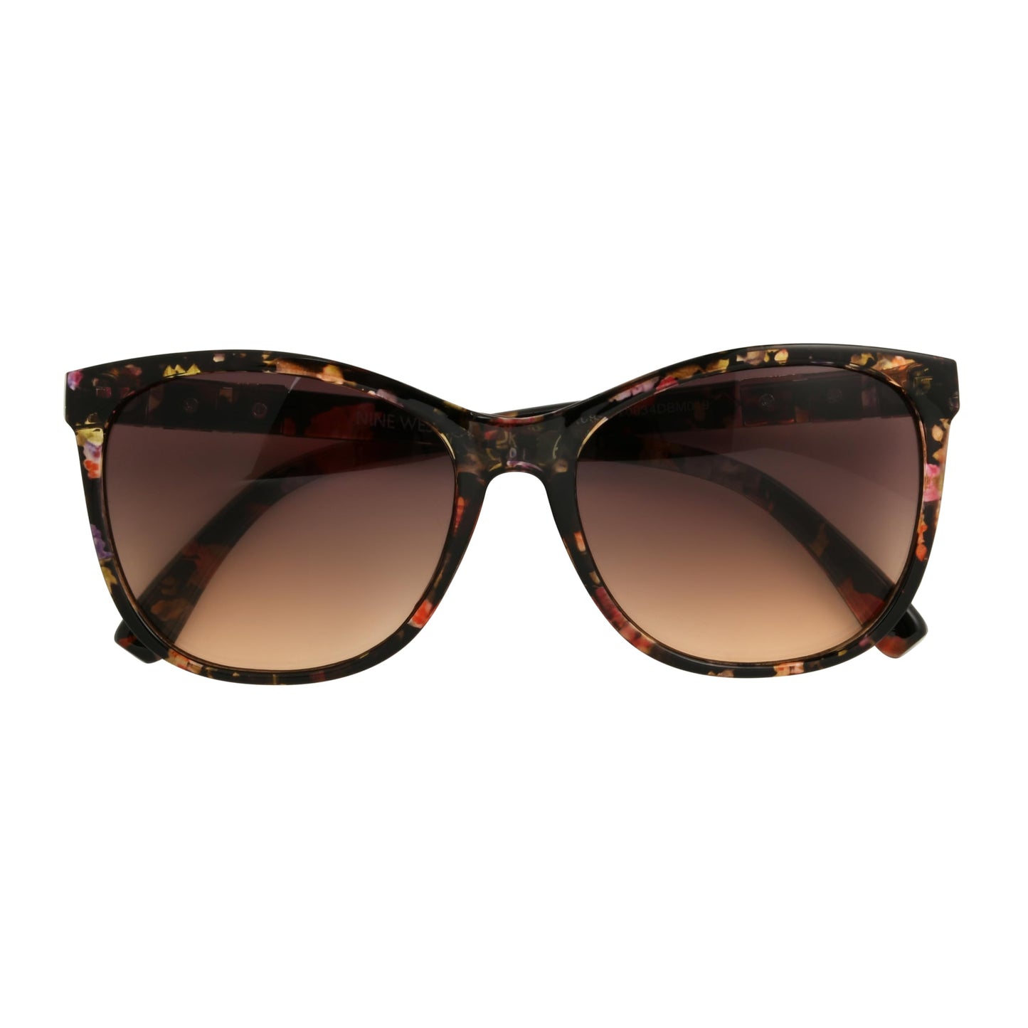 Nine West Women's Vika Cat Eye Sunglasses, Black, 53 mm