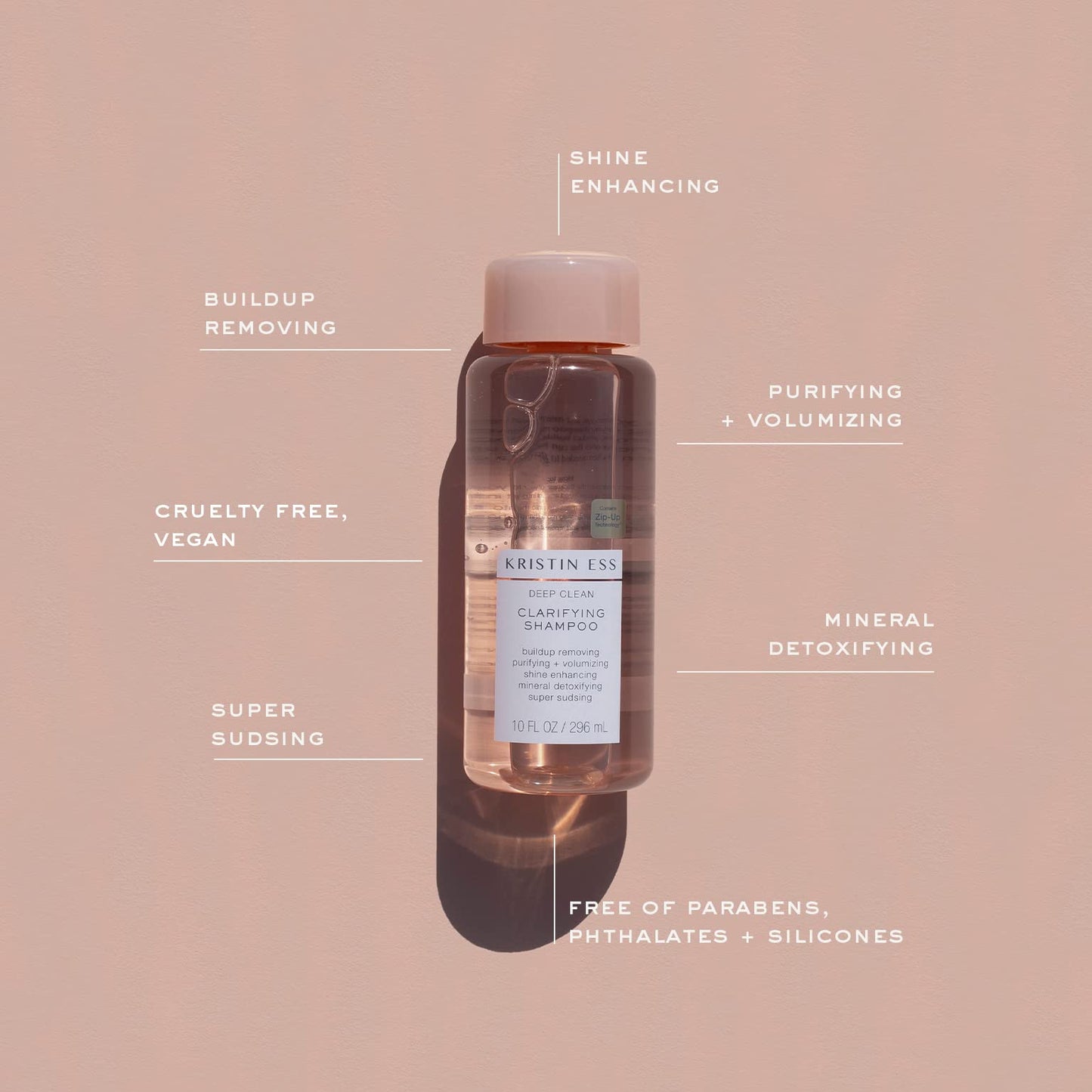 Kristin Ess Hair Deep Clean Clarifying Shampoo & Weightless Shine Leave In Conditioner - Removes Build Up, Volumizes Oily Hair, Detangles, Adds Shine