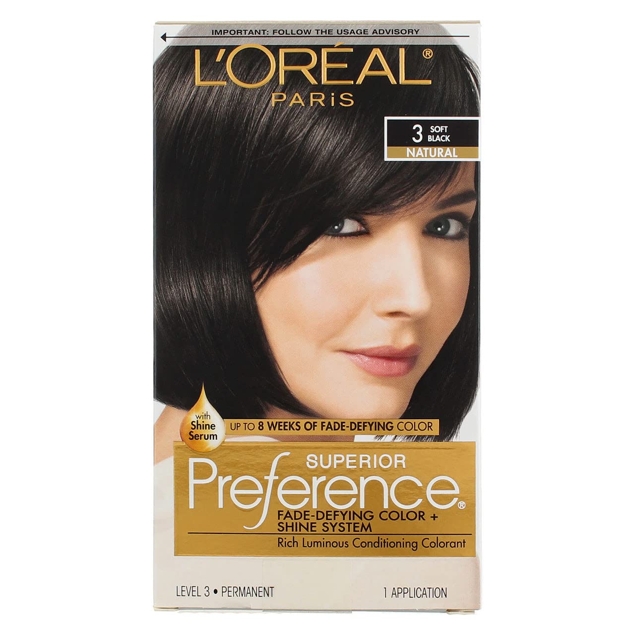 L’Oreal ParisSuperior Preference - 3 Soft Black (Natural) 1 Each (Pack of 6)