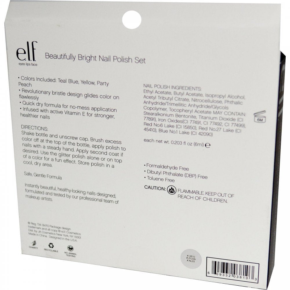 e.l.f. 3 Piece Nail Polish Set, Beautifully Bright